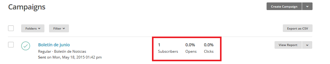 Informes de comportamiento de suscriptores con MailChimp